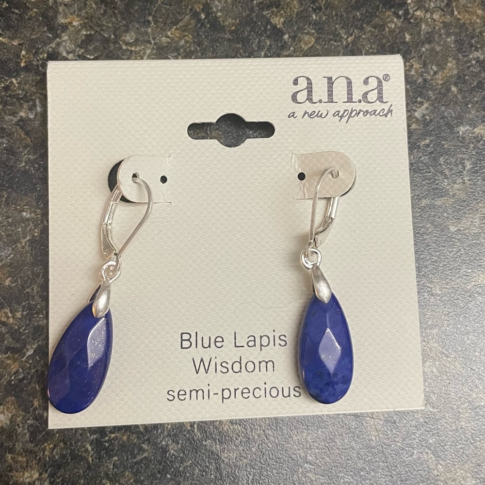 JCP Ana blue lapis earrings